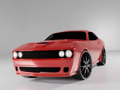 1989 Dodge Challenger Low-poly 3D model