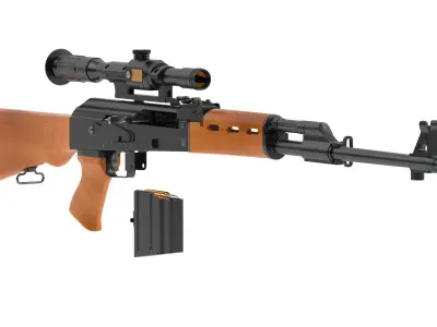 Zastava M76  3D model purchase