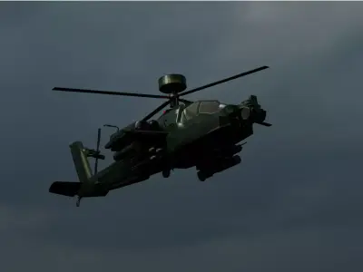 AH 64D APACH  Low-poly 3D model