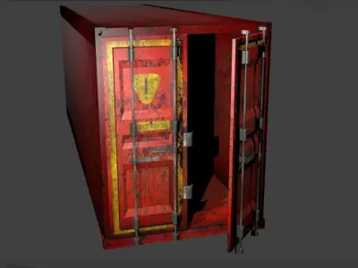 shipping container  multiple parts 3D model