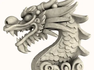 Dragon Head 3D model 5