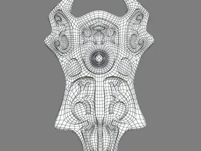 Collection fantasy shields 3D model