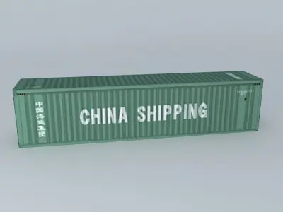 China Shipping Container 40 Free 3D model