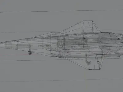 Lockheed Martin SR-72 Son of Blackbird Low-poly 3D model