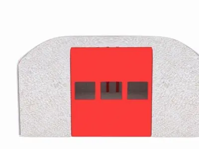 Warehouse Flat Low-poly 3D model