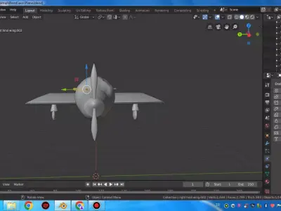 Plane Free low-poly 3D model