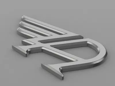 austin logo 3D model by 3dlogoman