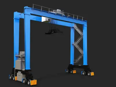 SideLifter Truck and Gantry Crane Collection 3D model