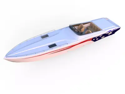 Black Thunder Boat 3D model