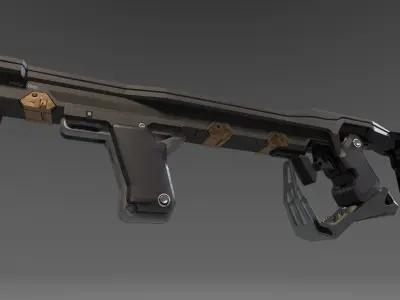 sci-fi gun Free 3D model buy