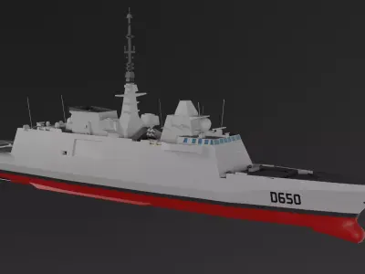 Aquitaine Frigate Practice Model Free 3D model