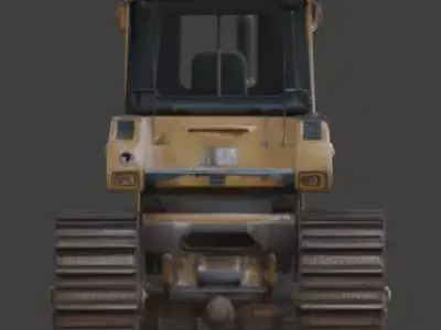 Industrial Heavy Bulldozer 3D Model Low-poly 3D model buy