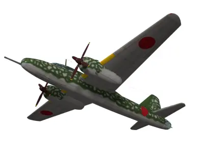 Ki109 japanese fighter plane 3D model