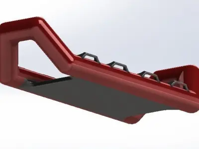 inflatable boat 3D model 7