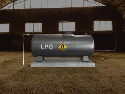 LPG Gas Tank Low-poly 3D model purchase