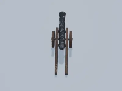 Cannon old Free low-poly 3D model