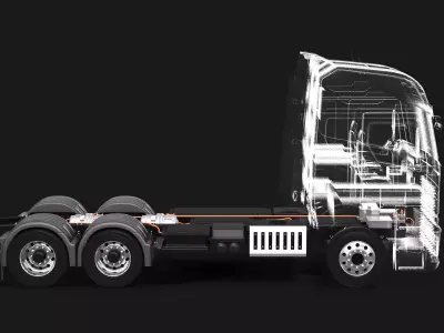 Electric Truck Chassis X-ray 3D model