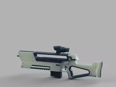 G36S  submachine gun Low-poly 3D model