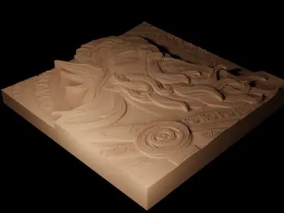Tyr CNC 3d Print High Relief Sand Casting 3D print model