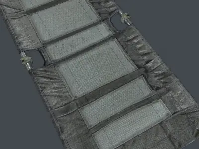 Military Medical Stretcher Low Poly Low-poly 3D model