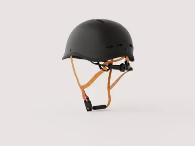 Urban Bicycle Helmet - Black Low-poly 3D model