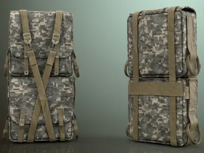 Tactical Military Backpack Free 3D model