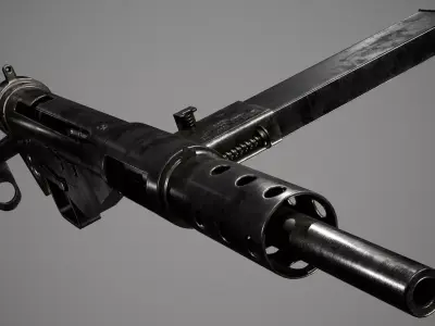 Sten MKII Low-poly 3D model