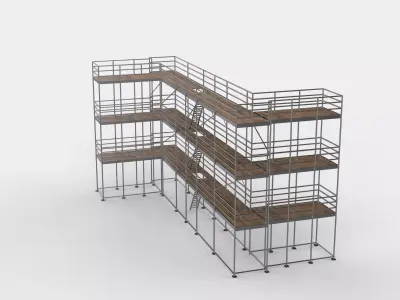 scaffold tower 03 3D model