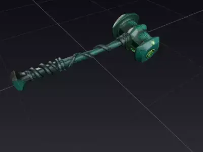 Hammers Elemental Pack Game Ready 3D Weapons Low-poly 3D model