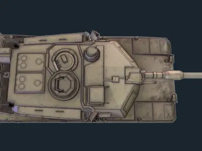 M1A2 Abrams Low-poly 3D model