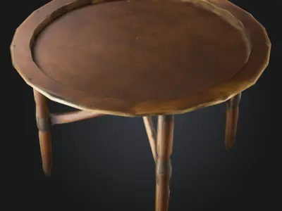 Intricate Brass Table 3D model