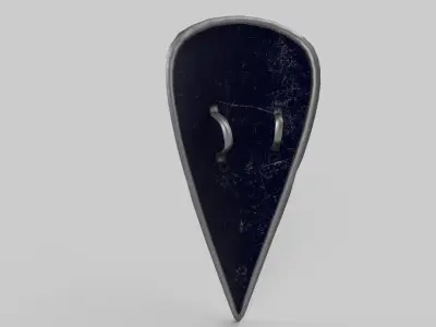 Shield map pin Low-poly 3D model