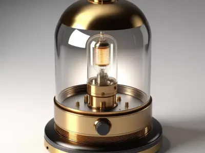 Steampunk Vacuum Tube Lamp 3D model