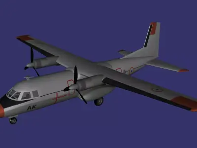 Nord-Aviation N262 Fregate Low-poly 3D model