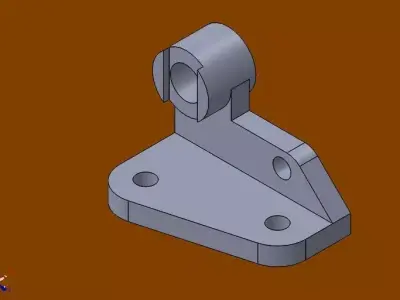solidtutorial033 metal bracket Free 3D model