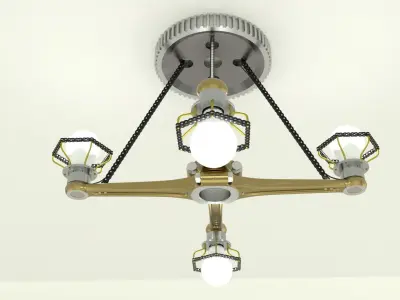 Industrial ceiling lamp  3D model