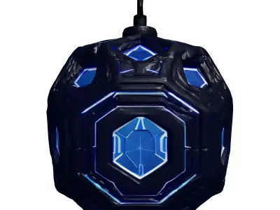 SciFi Geometric Energy Core Orb 3D model