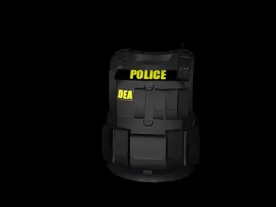 Bulletproof Vest Shield  Low-poly 3D model