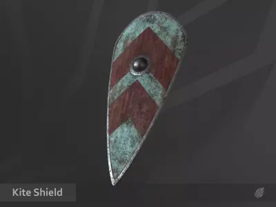 Kite Shield Low-poly 3D model purchase