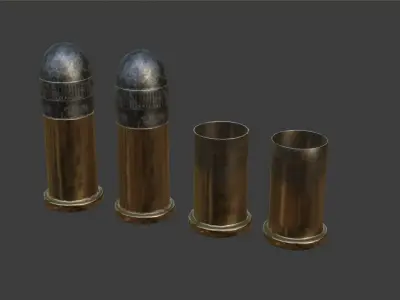22 short caliber ammo Low-poly 3D model