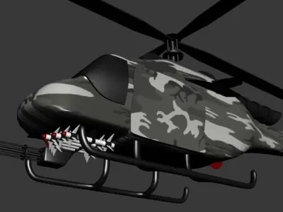 War Helicopter 3D print model
