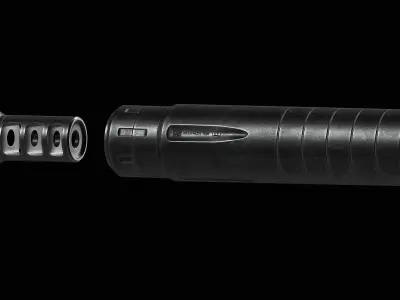 Gemtech Series Neutron 7x62 cal 300 Low-poly 3D model