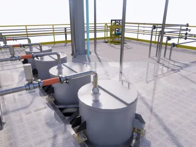 industrial tank factory industry storage equipment 3d model 2 3D model