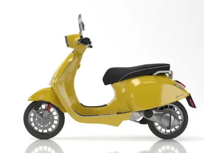 Vespa Sprint Yellow 3D model