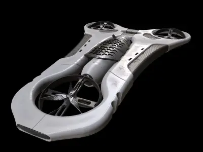 Armed Drone concept Textured Pbr 3D model