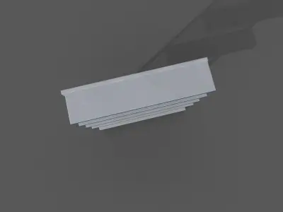 Supermarket single rack Low-poly 3D model