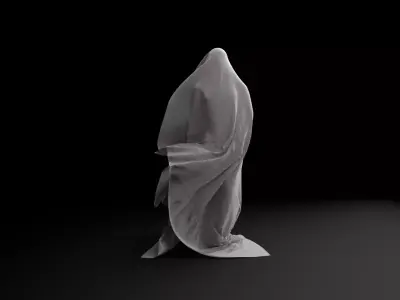 Cloth animation Low-poly 3D model