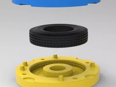 Mold for diecast truck tire 10 Scale 1 to 10 and 1 to 14 3D print model