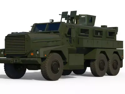 Cougar 6x6 MRAP 3D model by citizensnip