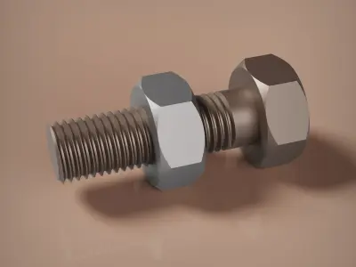 M12 Bolt and Nut 3D print model